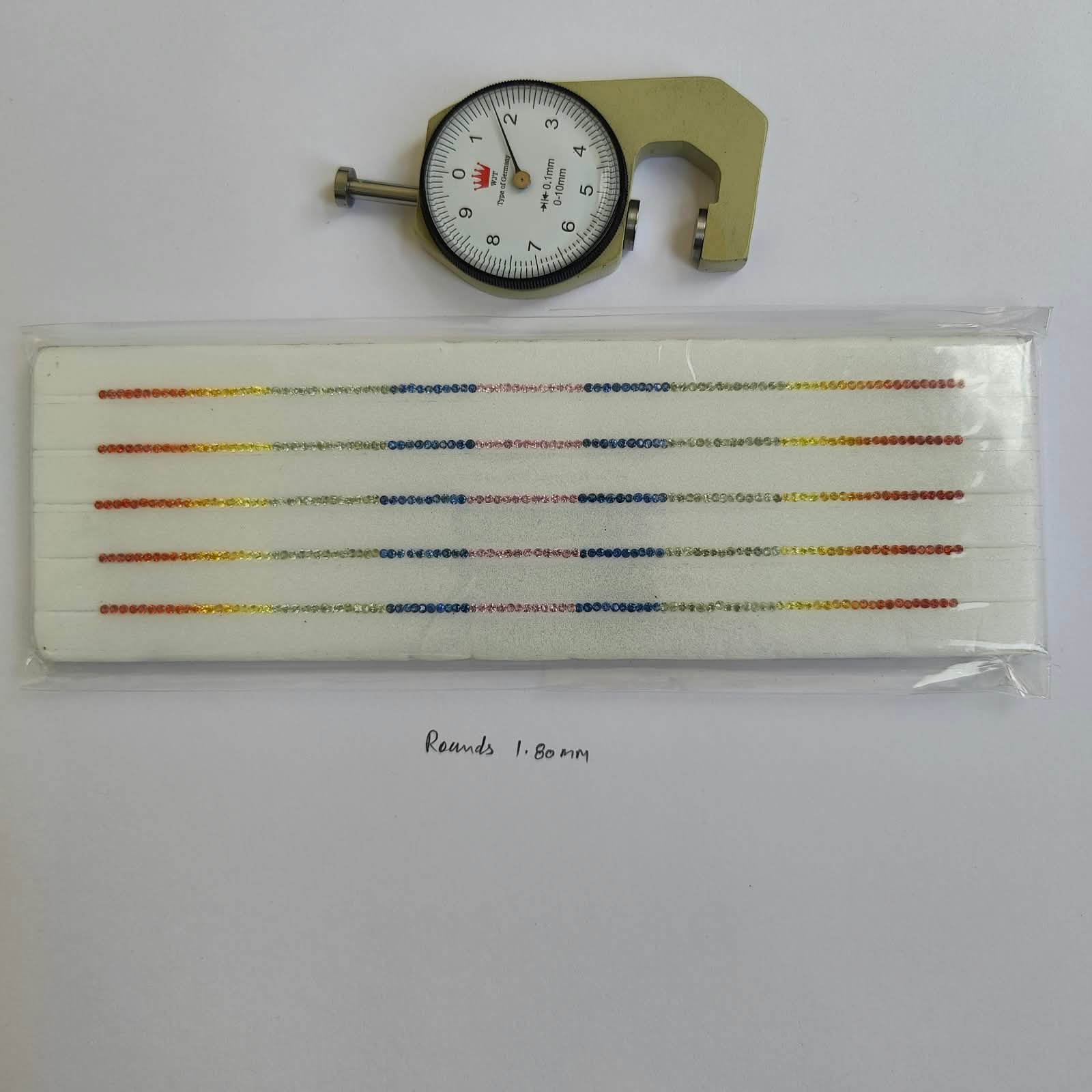 8. RDS 1.80 MM Multi Saphhires Lines Round-1.80 MM - Image 1