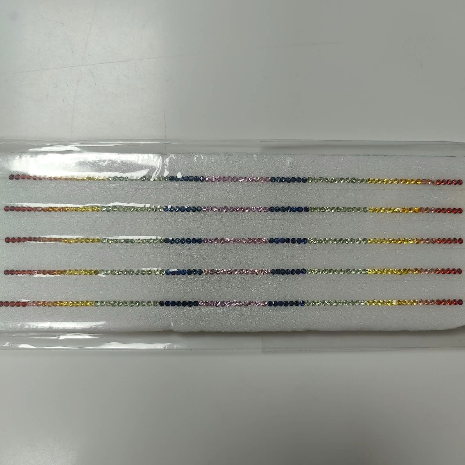 9. RDS 2.00 MM Multi Saphhires Lines Round-2.00 MM - Image 1