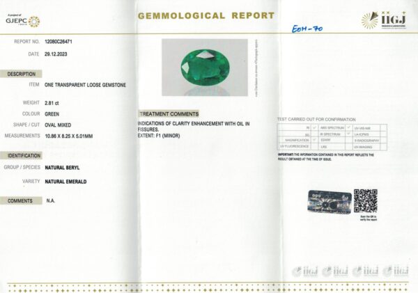 2.81 carats Emerald (3.25 ratti) - Image 8