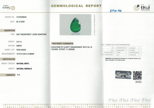 4.21 carats Emerald (4.25 ratti) - Image 6