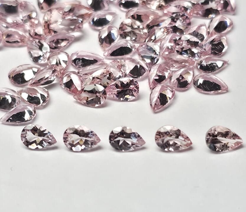 MPP643A_1 Morganite Pear Cut – 6x4 mm | AAA - Image 1