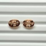 Natural Peach oval Mixed Tourmalines Pair – 2.63 ct & 2.44 ct