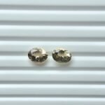 Natural Peach oval Mixed Tourmalines Pair – 3.36 ct & 2.58 ct