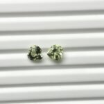 Natural Green Heart Mixed Tourmalines Pair – 1.71 ct & 1.72 ct
