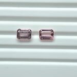 Natural Pink Octagon Mixed Tourmalines Pair – 1.60 ct & 1.25 ct
