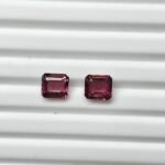 Natural Pink Square Octagons Mixed Tourmalines Pair – 2.40 ct & 1.89 ct