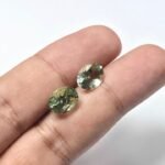 Natural Green oval Mixed Tourmalines Pair – 2.88 ct & 2.24 ct - Image 2