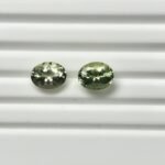 Natural Green oval Mixed Tourmalines Pair – 2.88 ct & 2.24 ct