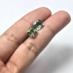 Natural Green Square Cushion Mixed Tourmalines Pair – 2.05 ct & 2.75 ct - Image 3
