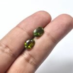 Natural Green/Yellow oval Mixed Tourmalines Pair – 1.51 ct & 1.78 ct - Image 3