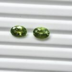 Natural Green oval Mixed Tourmalines Pair – 1.66 ct & 1.94 ct
