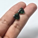 Natural Green Trillion Mixed Tourmalines Pair – 3.02 ct & 2.60 ct - Image 3