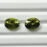 Natural Green oval Mixed Tourmalines Pair – 2.72 ct & 3.01 ct