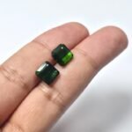 Natural Green Square Octagons Mixed Tourmalines Pair – 4.04 ct & 3.69 ct - Image 3