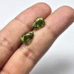 Natural Green pear Mixed Tourmalines Pair – 2.94 ct & 3.23 ct - Image 3