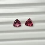 Natural Pink Trillion Mixed Tourmalines Pair – 1.03 ct & 0.95 ct