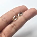 Natural Peach pear Mixed Tourmalines Pair – 1.42 ct & 1.60 ct - Image 3