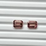 Natural Pink Octagon Mixed Tourmalines Pair – 2.60 ct & 3.19 ct
