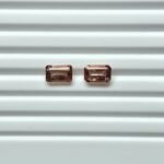 Natural Peach Octagon Mixed Tourmalines Pair – 2.23 ct & 2.25 ct