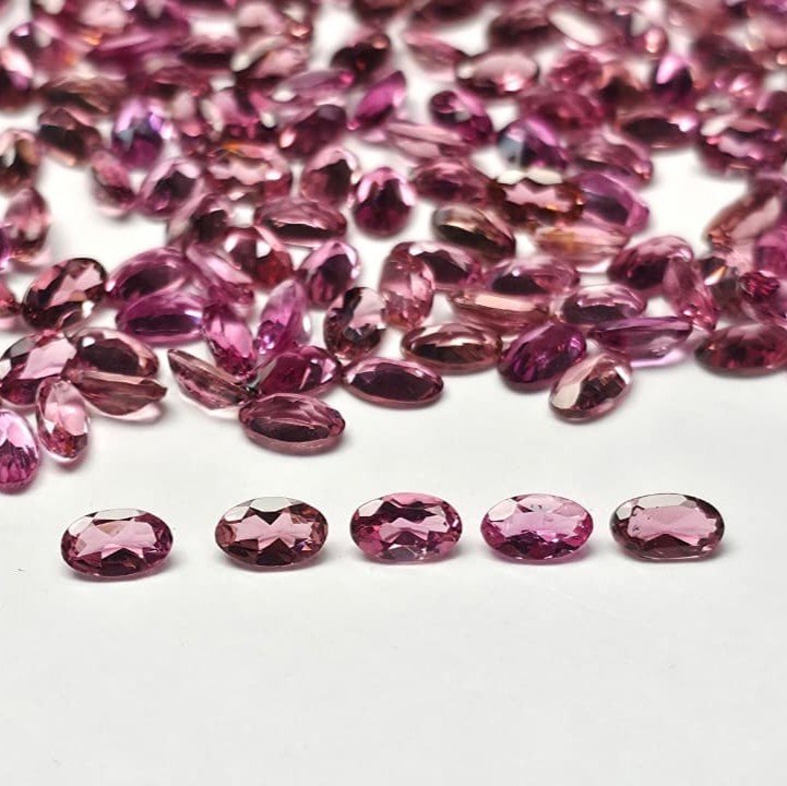 PTO531_1 Pink Tourmaline Oval – 5×3 mm – Medium Luster Lot - Image 1