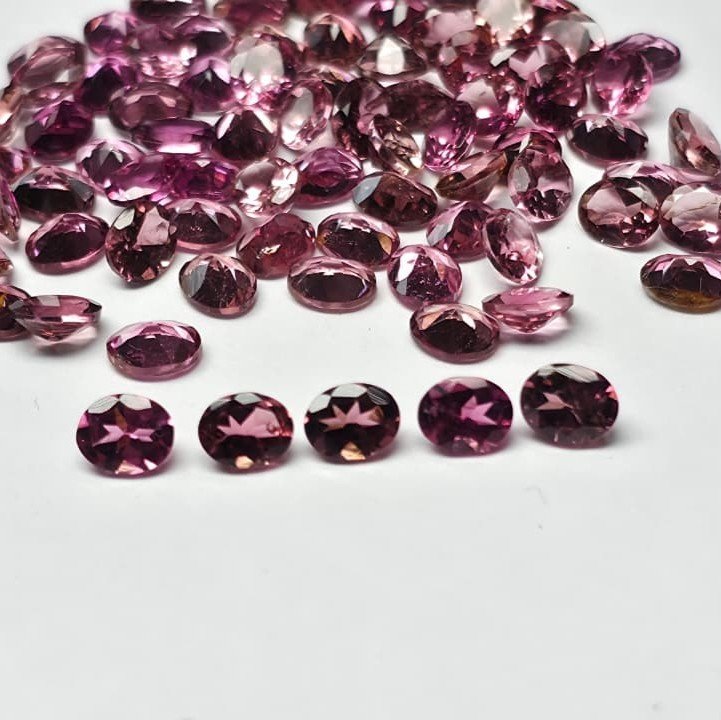 PTO541_1 Pink Tourmaline Oval – 5×4 mm – Medium Luster Lot - Image 1