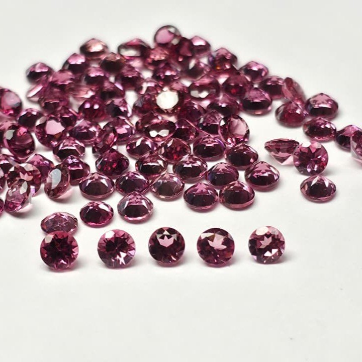 PTR43A_1 Pink Tourmaline Round – 4.00 mm – Medium Luster Lot - Image 1