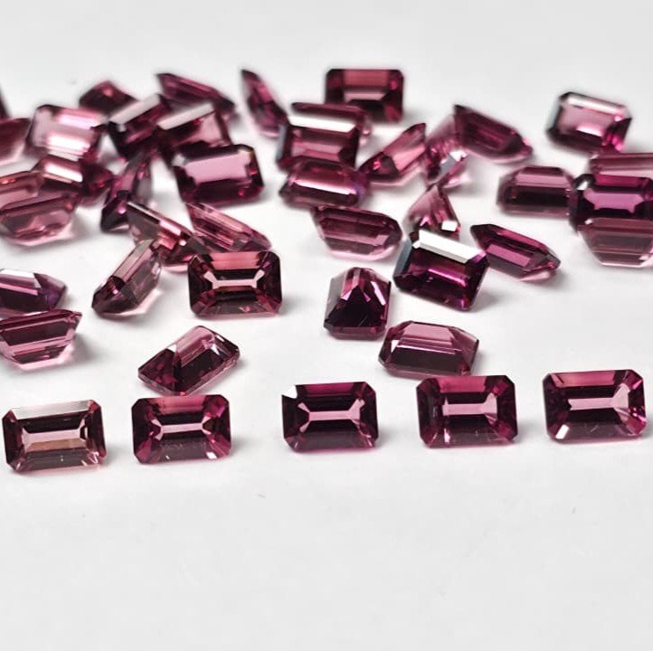 PTT643A_1 Pink Tourmaline Octagon – 6×4 mm – Medium Luster Lot - Image 1