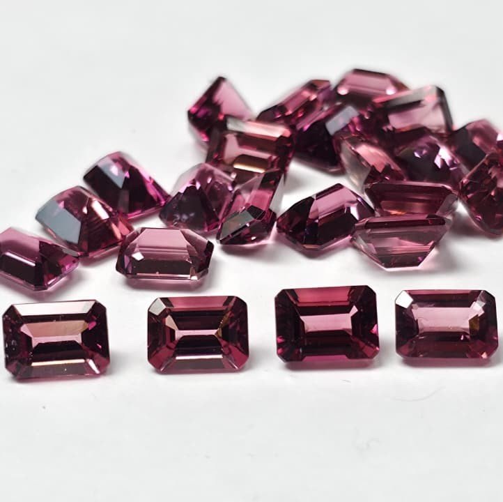 PTT753A_1 Pink Tourmaline Octagon – 7×5 mm – Medium Luster Lot - Image 1