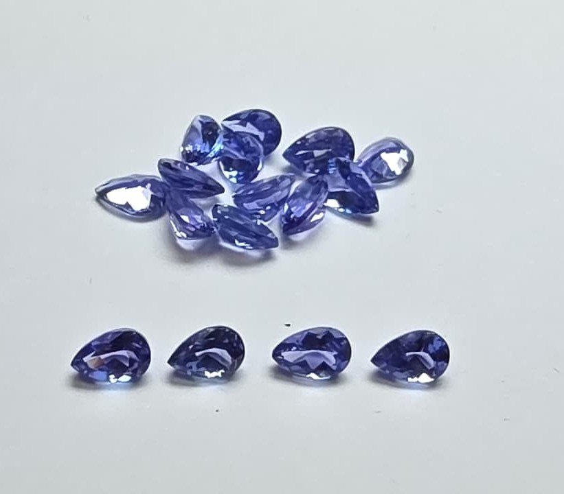TP643A_1 Tanzanite Pear – 6x4 mm – AAA Color Grade Lot - Image 1