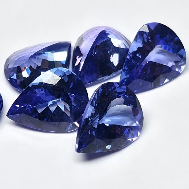 TZP1082_2 Tanzanite Pear – 10x8 mm – AA Color Grade Lot - Image 1